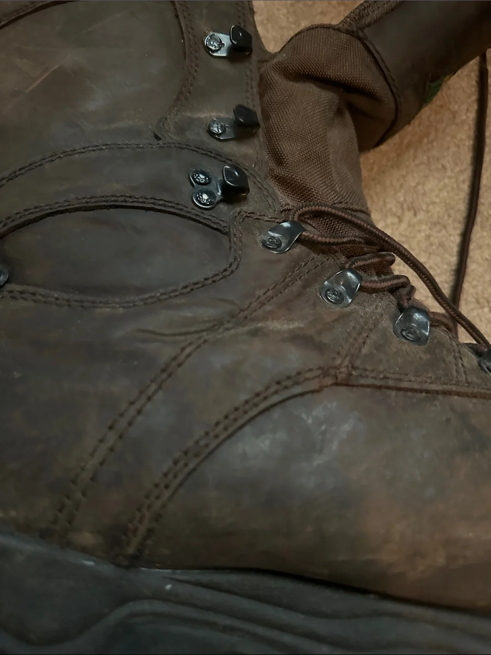 Rocky Men's Dark Brown Lace-Up Waterproof Work Boots